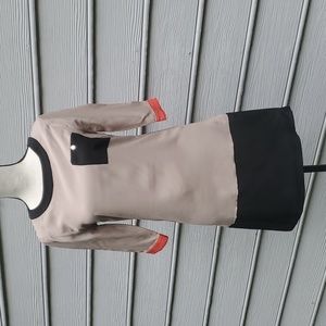 Ted Baker London 3/4 Sleeve Color Block Tunic Dress